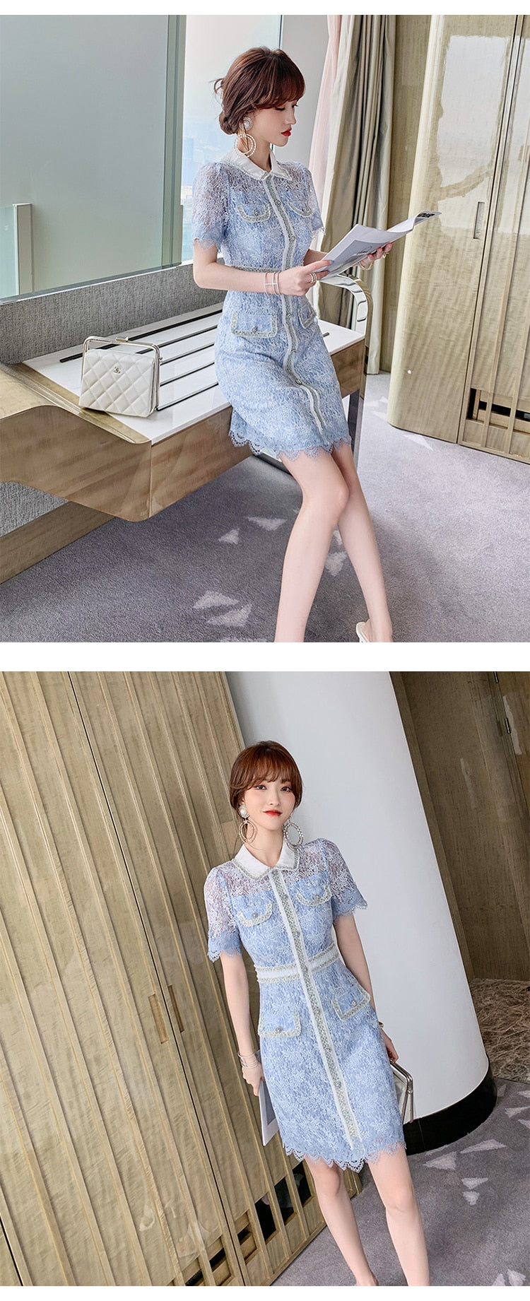 Elegant Dress Women Summer Sheer Lace Floral Short Sleeve Club Mini Gown High Quality Glitter Sequin Ladies Femme Mujer Vestidos