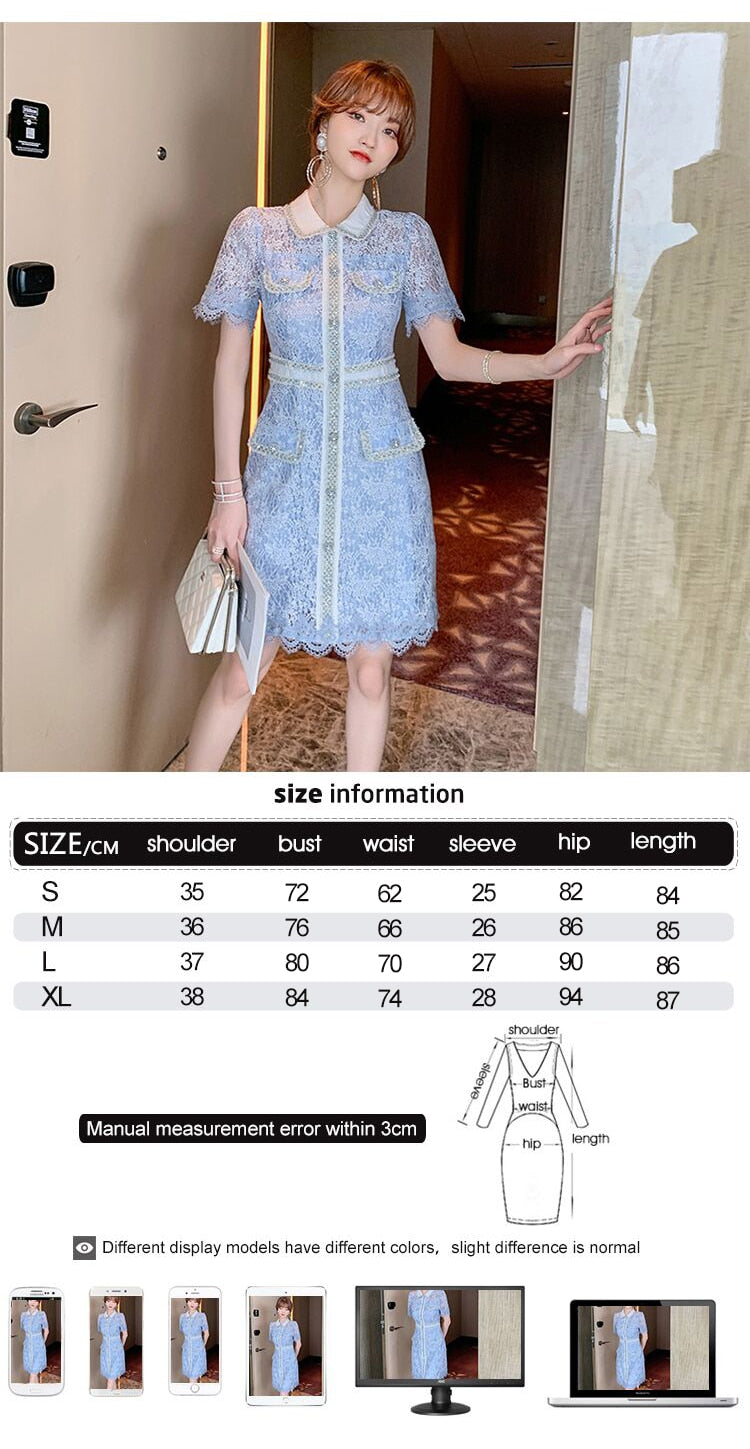 Elegant Dress Women Summer Sheer Lace Floral Short Sleeve Club Mini Gown High Quality Glitter Sequin Ladies Femme Mujer Vestidos