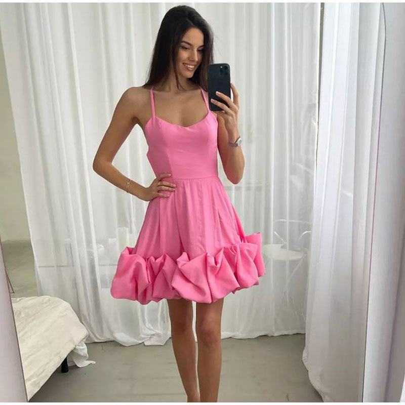 Elegant Curved Hem Dress Women Midi Fashion Floral Large Swing Slip Female A-line Dresses 2023 Summer Backless Party Lady Robe