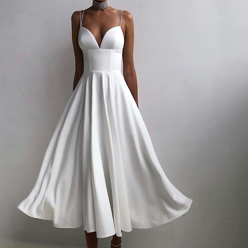 Elegant Curved Hem Dress Women Midi Fashion Floral Large Swing Slip Female A-line Dresses 2023 Summer Backless Party Lady Robe