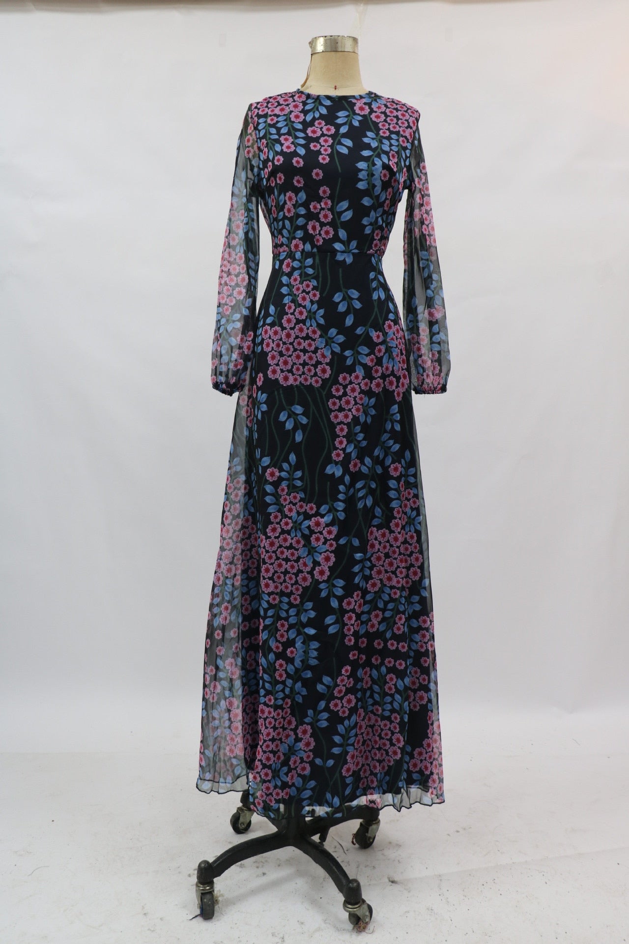 Elegant Maxi Dress 2023 Spring Summer Women&#39;s Clothes Sexy Backless Slim Print Dress Outfits For Women Vestidos