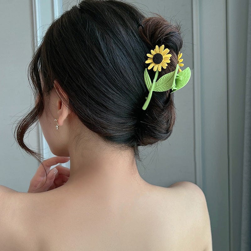 Chic Sunflower Chignon Claw Clip Hair Clip