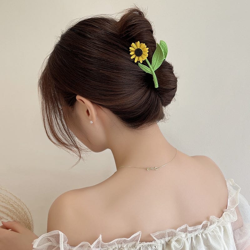 Chic Sunflower Chignon Claw Clip Hair Clip
