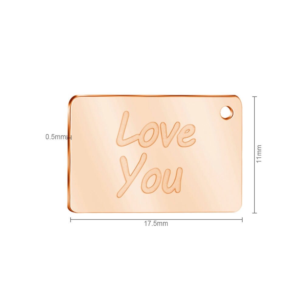 Chic Titanium Steel Envelope Locket Pendant With LOVE YOU Letter Chain Necklace